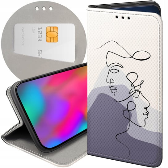 ETUI DO SAMSUNG GALAXY J4 PLUS WZORY CONTINUOUS LINE-ART KRESKA LINIE CASE Samsung Electronics