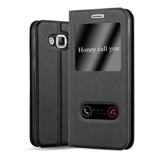 Etui Do Samsung Galaxy J5 2015 w CZARNA KOMETA Pokrowiec Obudowa Case Cover Portfel Ochronny Cadorabo Cadorabo