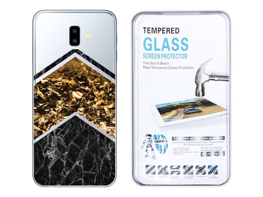Etui Do Samsung Galaxy J6+ Plus J610 Marmur +Szkło Kreatui