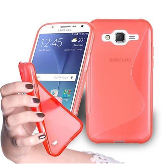 Etui Do Samsung Galaxy J7 2015 Pokrowiec w PIEKŁA CZERWIEŃ Pokrowiec Ochronny Obudowa Case Cover TPU Cadorabo Cadorabo