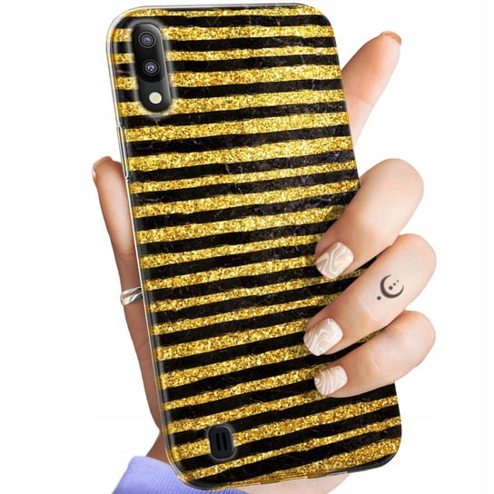 Etui Do Samsung Galaxy M10 Wzory Złoto Gold Rich Obudowa Pokrowiec Case Samsung Electronics