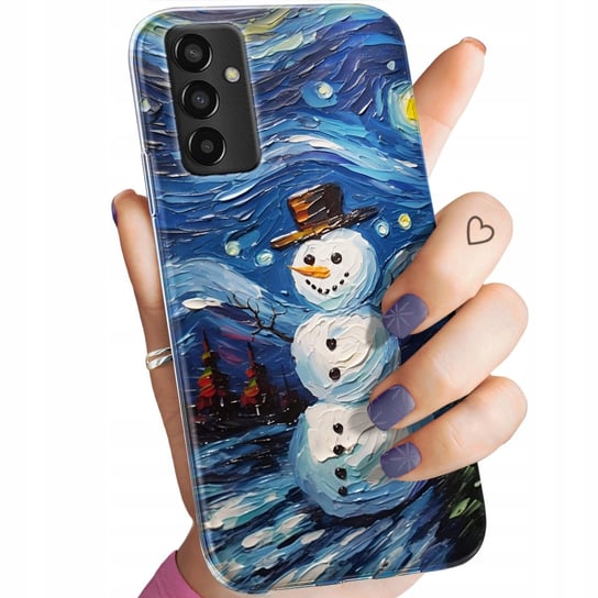 Etui Do Samsung Galaxy M13 Wzory Bałwan Zima Śnieg Obudowa Pokrowiec Case Samsung Electronics