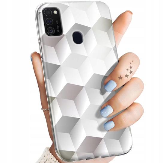 Etui Do Samsung Galaxy M21 Wzory 3D Geometryczne Iluzja Obudowa Pokrowiec Samsung Electronics