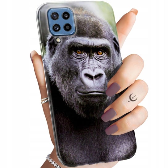 Etui Do Samsung Galaxy M32 Wzory Małpki Małpa Nosacz Obudowa Pokrowiec Case Samsung