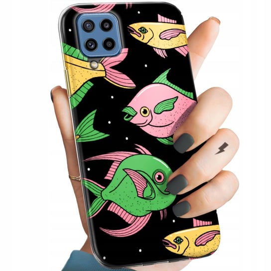 Etui Do Samsung Galaxy M32 Wzory Ryby Rybki Fish Obudowa Pokrowiec Case Samsung