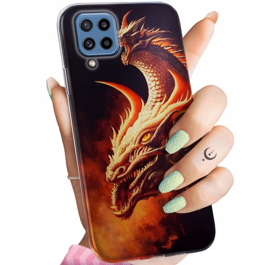 Etui Do Samsung Galaxy M32 Wzory Smoki Dragon Taniec Smoków Obudowa Case Samsung Electronics