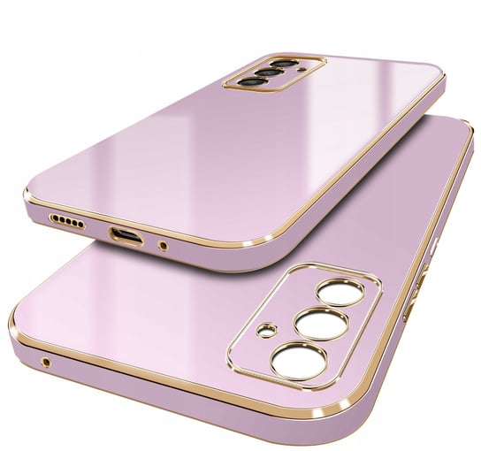 Etui do Samsung Galaxy M35 5G GOLD GLAMOUR + Szkło OCHRONNE 9H Krainagsm