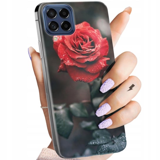 Etui Do Samsung Galaxy M53 5G Wzory Róża Z Różą Rose Obudowa Pokrowiec Case Samsung