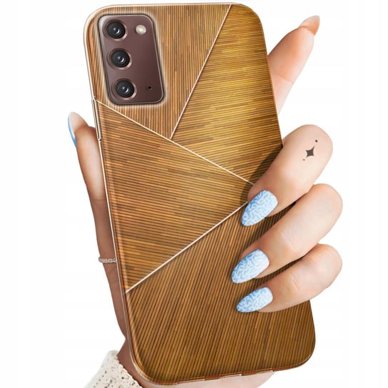 Etui Do Samsung Galaxy Note 20 Wzory Brązowe Drewniane Brown Obudowa Case Samsung Electronics