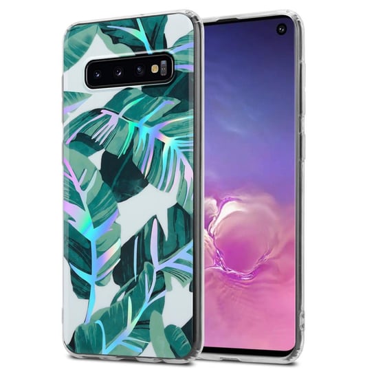 Etui Do Samsung Galaxy S10 4G w LIŚCIE BANANOWCA Pokrowiec TPU Silikon Obudowa Case Cover Plecki Cadorabo Cadorabo