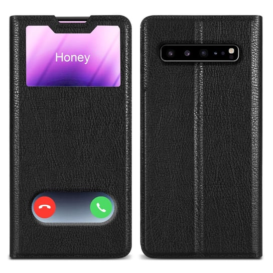 Etui Do Samsung Galaxy S10 5G w CZARNA KOMETA Pokrowiec Obudowa Case Cover Portfel Ochronny Cadorabo Cadorabo