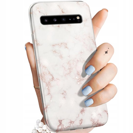 Etui Do Samsung Galaxy S10 5G Wzory Białe Kamień Kształty Obudowa Case Samsung Electronics