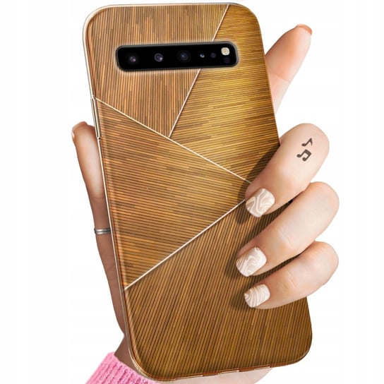 Etui Do Samsung Galaxy S10 5G Wzory Brązowe Drewniane Brown Obudowa Case Samsung Electronics