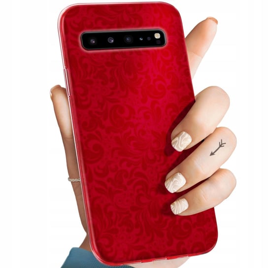 Etui Do Samsung Galaxy S10 5G Wzory Czerwone Serca Róże Obudowa Pokrowiec Samsung