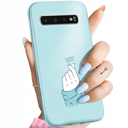 Etui Do Samsung Galaxy S10 Plus Wzory Niebieskie Blue Blau Obudowa Case Samsung Electronics