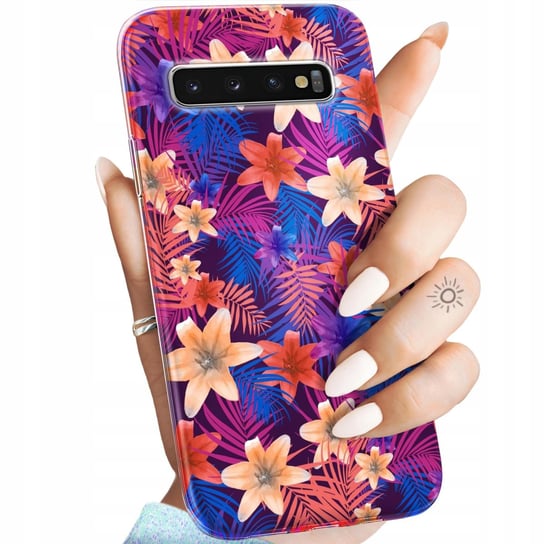 ETUI DO SAMSUNG GALAXY S10 PLUS WZORY TROPIC TROPIKALNE TROPIKI EGZOTYKA Samsung