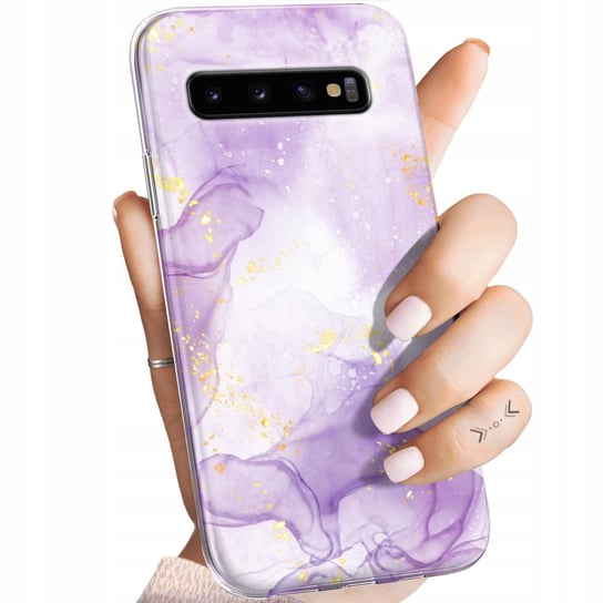 Etui Do Samsung Galaxy S10 Wzory Fioletowe Fiolet Kształty Obudowa Case Samsung