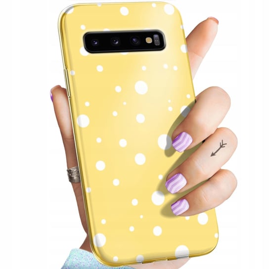 Etui Do Samsung Galaxy S10 Wzory Kropki Grochy Bokeh Dots Obudowa Pokrowiec Samsung