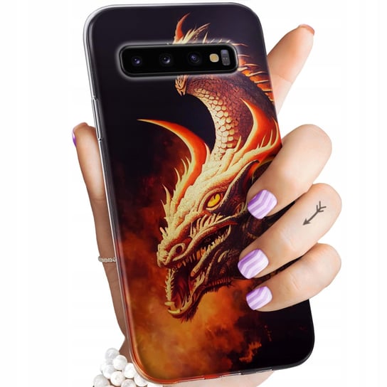 Etui Do Samsung Galaxy S10 Wzory Smoki Dragon Taniec Smoków Obudowa Case Samsung