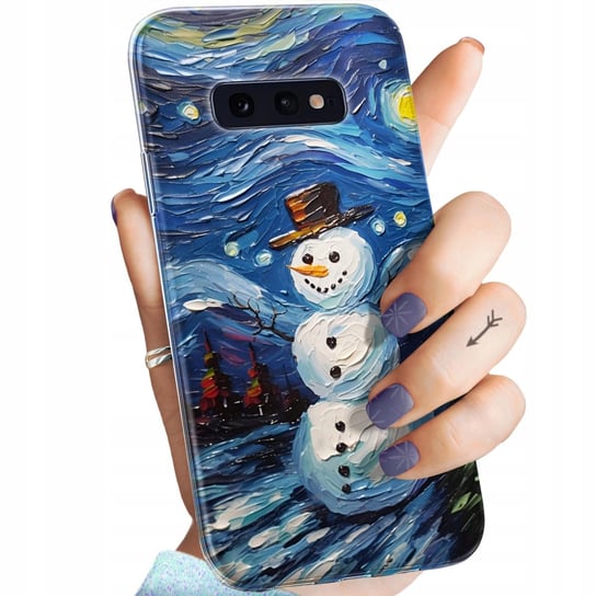 Etui Do Samsung Galaxy S10E Wzory Bałwan Zima Śnieg Obudowa Pokrowiec Case Samsung