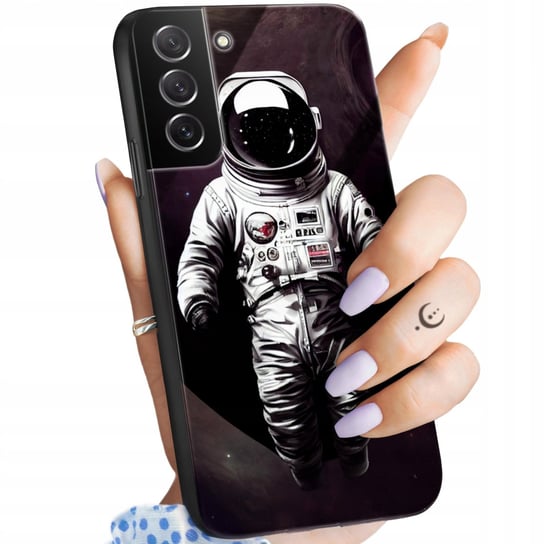 Etui Do Samsung Galaxy S21 Fe Wzory Księżyc Astronauta Kosmos Glass +Szkło Samsung