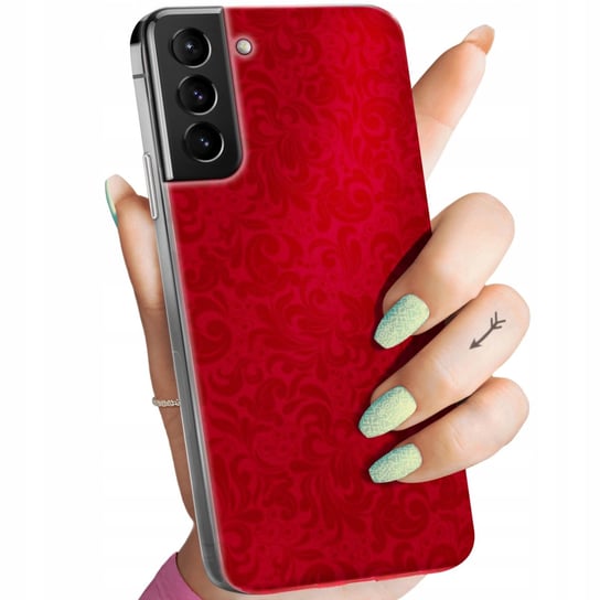 Etui Do Samsung Galaxy S21 Plus 5G Wzory Czerwone Serca Róże Obudowa Case Samsung