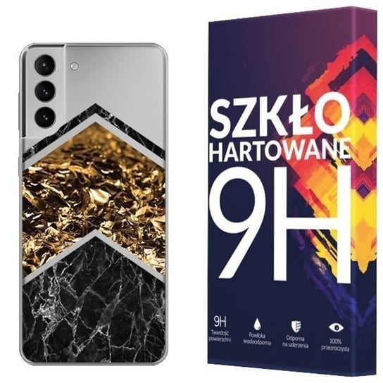 Etui Do Samsung Galaxy S21 Plus Marmur + Szkło 9H Kreatui