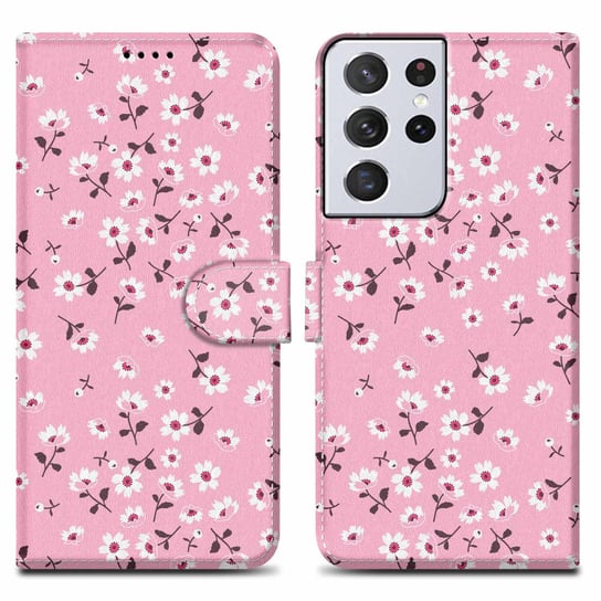 Etui Do Samsung Galaxy S22 ULTRA Pokrowiec w Deszcz Kwiatów No. 6 Etui Case Cover Obudowa Ochronny Cadorabo Cadorabo