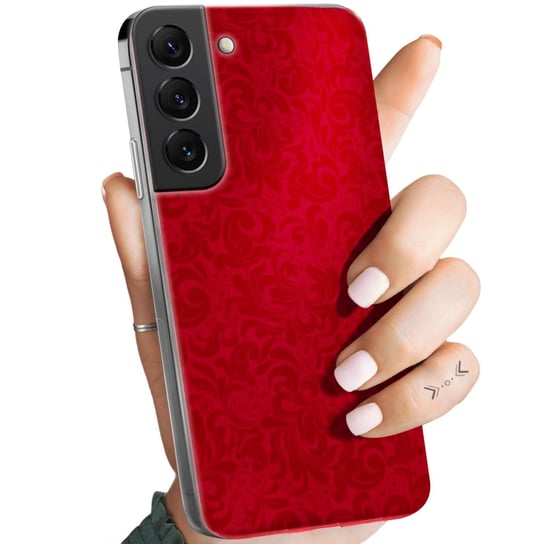 Etui Do Samsung Galaxy S22 Wzory Czerwone Serca Róże Obudowa Pokrowiec Case Samsung