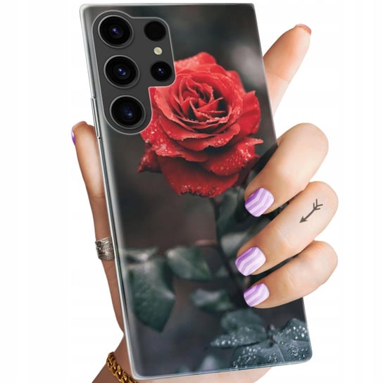 Etui Do Samsung Galaxy S23 Ultra Wzory Róża Z Różą Rose Obudowa Pokrowiec Samsung