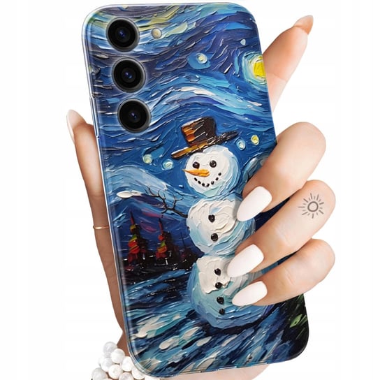 Etui Do Samsung Galaxy S23 Wzory Bałwan Zima Śnieg Obudowa Pokrowiec Case Samsung Electronics