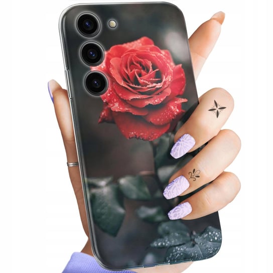Etui Do Samsung Galaxy S23 Wzory Róża Z Różą Rose Obudowa Pokrowiec Case Samsung