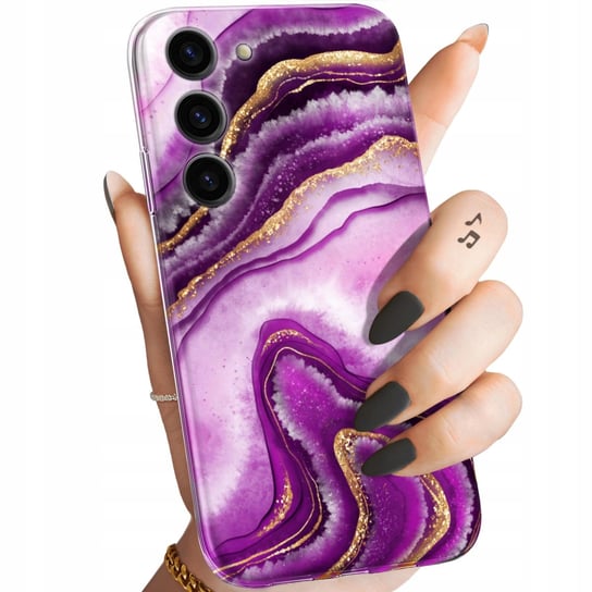 Etui Do Samsung Galaxy S23 Wzory Różowy Marmur Purpura Róż Marmur Obudowa Samsung Electronics