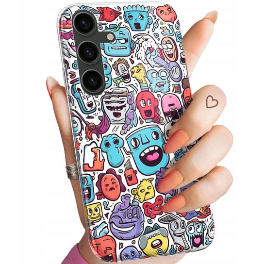 Etui Do Samsung Galaxy S24 Plus Wzory Doodle Zwierzęta Potwory Rysunki Case Samsung