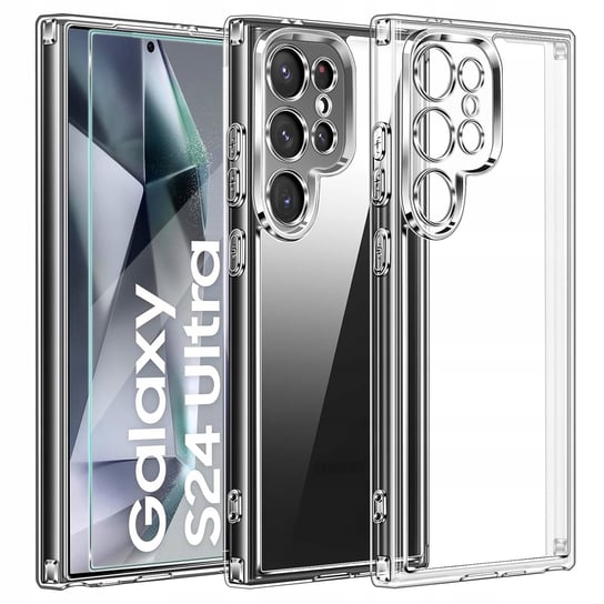 Etui do Samsung Galaxy S24 Ultra WZMACNIANE 360° CLEAR + Szkło 9H Krainagsm
