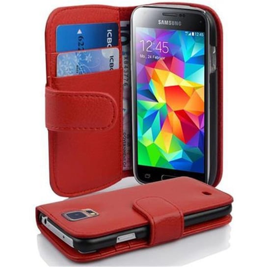 Etui Do Samsung Galaxy S5 MINI / S5 MINI DUOS w PIEKŁA CZERWIEŃ Pokrowiec Portfel Case Cover Obudowa Cadorabo Cadorabo