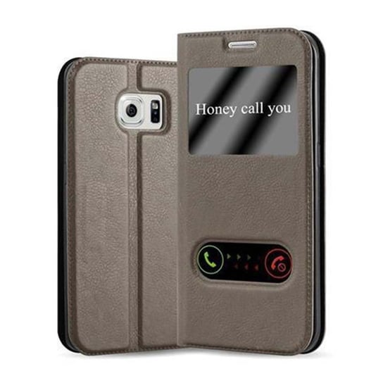 Etui Do Samsung Galaxy S6 EDGE w BRĄZOWY KAMIEŃ Pokrowiec Obudowa Case Cover Portfel Ochronny Cadorabo Cadorabo