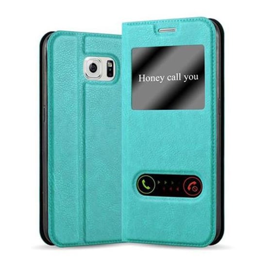 Etui Do Samsung Galaxy S6 w MIĘTOWY TURKUS Pokrowiec Obudowa Case Cover Portfel Ochronny Cadorabo Cadorabo