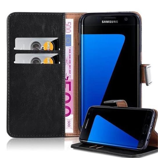 Etui Do Samsung Galaxy S7 EDGE w Pokrowiec CZARNY GRAFIT Magnet Obudowa Ochronny Case Cover Cadorabo Cadorabo