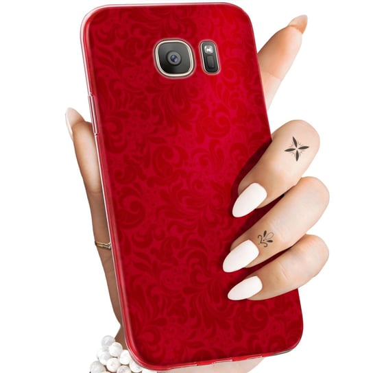 Etui Do Samsung Galaxy S7 Wzory Czerwone Serca Róże Obudowa Pokrowiec Case Samsung