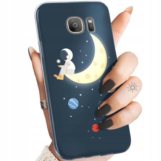 Etui Do Samsung Galaxy S7 Wzory Księżyc Gwiazdy Kosmos Planety Obudowa Case Samsung