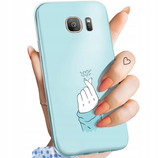 Etui Do Samsung Galaxy S7 Wzory Niebieskie Blue Blau Obudowa Pokrowiec Case Samsung Electronics