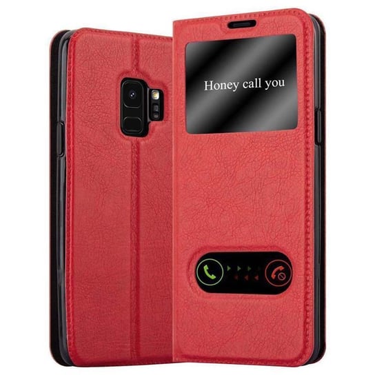 Etui Do Samsung Galaxy S9 w CZERWONY SZAFRAN Pokrowiec Obudowa Case Cover Portfel Ochronny Cadorabo Cadorabo