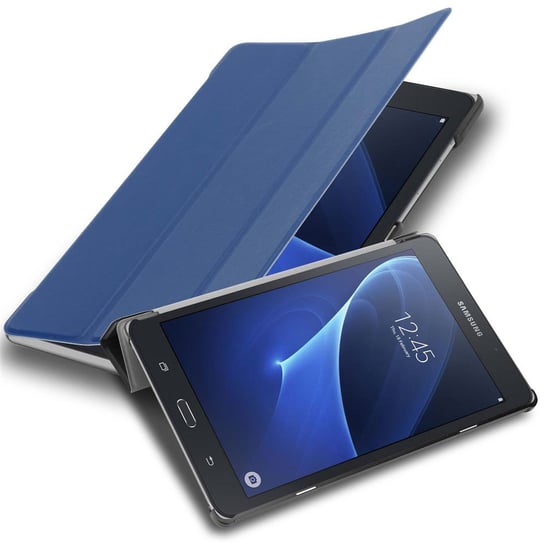 Etui Do Samsung Galaxy Tab A 2016 (7.0 cala) w CIEMNO NIEBIESKI JERSEY Pokrowiec Portfel Case Cover Obudowa Ochronny Cadorabo Cadorabo
