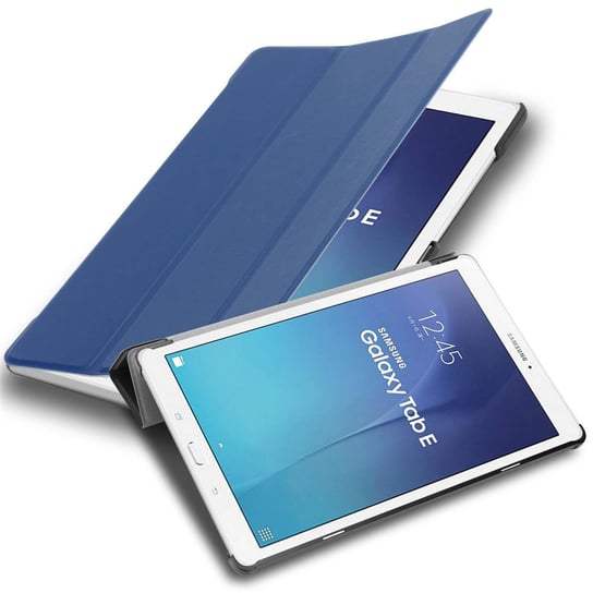 Etui Do Samsung Galaxy Tab E (9.6 cala) w CIEMNO NIEBIESKI JERSEY Pokrowiec Portfel Case Cover Obudowa Ochronny Cadorabo Cadorabo