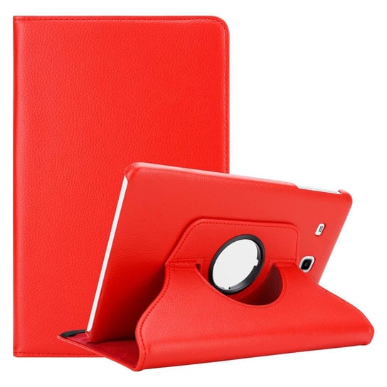 Etui Do Samsung Galaxy Tab E (9.6 cala) w Pokrowiec CZERWONY MAK Obudowa Case Cover Ochronny Portfel Cadorabo Cadorabo