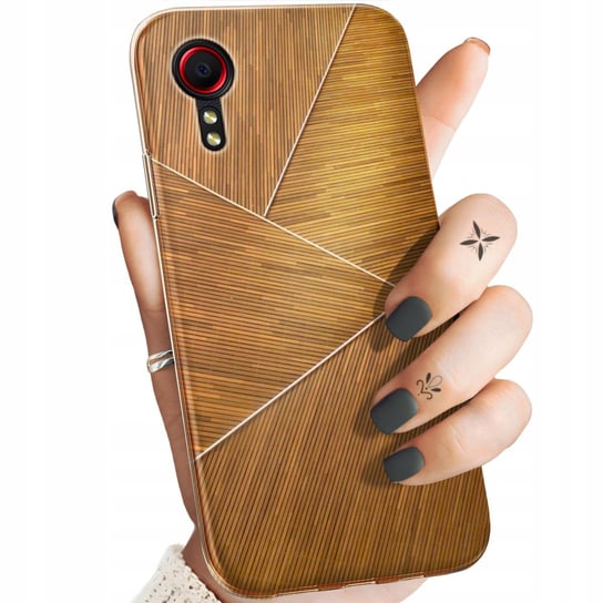 Etui Do Samsung Galaxy Xcover 5 Wzory Brązowe Drewniane Brown Obudowa Case Samsung Electronics