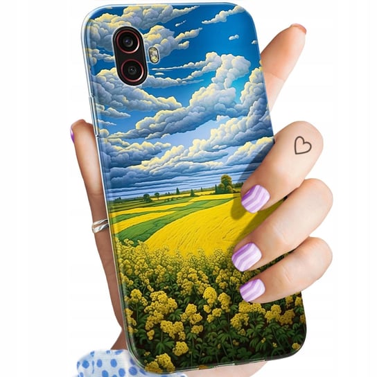 Etui Do Samsung Galaxy Xcover 6 Pro Wzory Chmury Niebo Błękit Obudowa Case Samsung