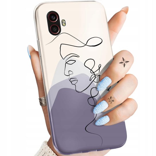 Etui Do Samsung Galaxy Xcover 6 Pro Wzory Continuous Line-Art Kreska Linie Samsung Electronics