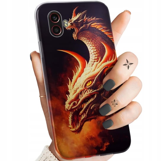 Etui Do Samsung Galaxy Xcover 6 Pro Wzory Smoki Dragon Taniec Smoków Case Samsung